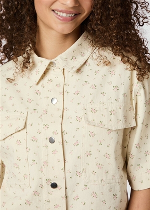 Tiki floral denim skjorte Off White Neo Noir 